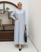 Blue Lining Long Dress