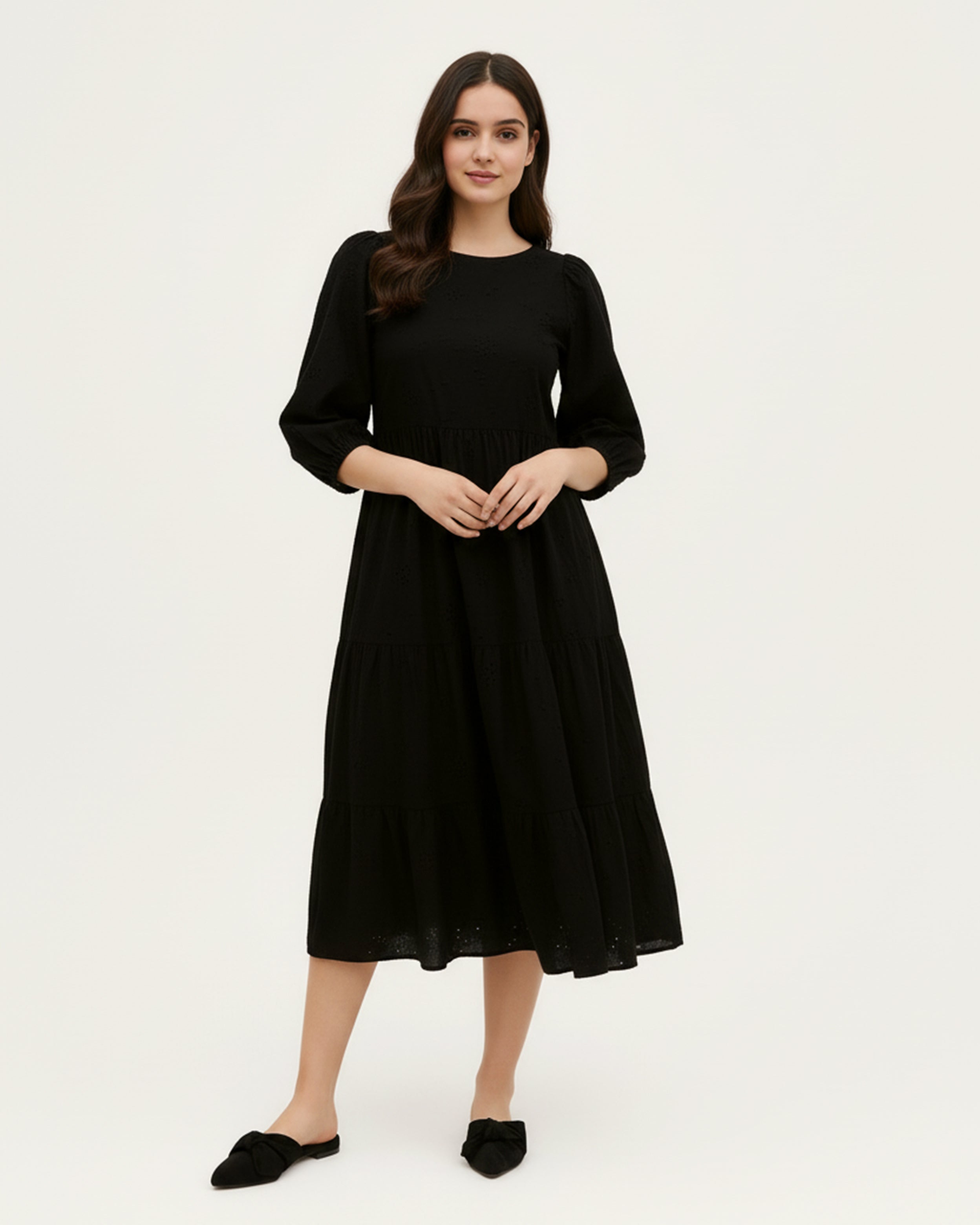 Black Chikankari Dress