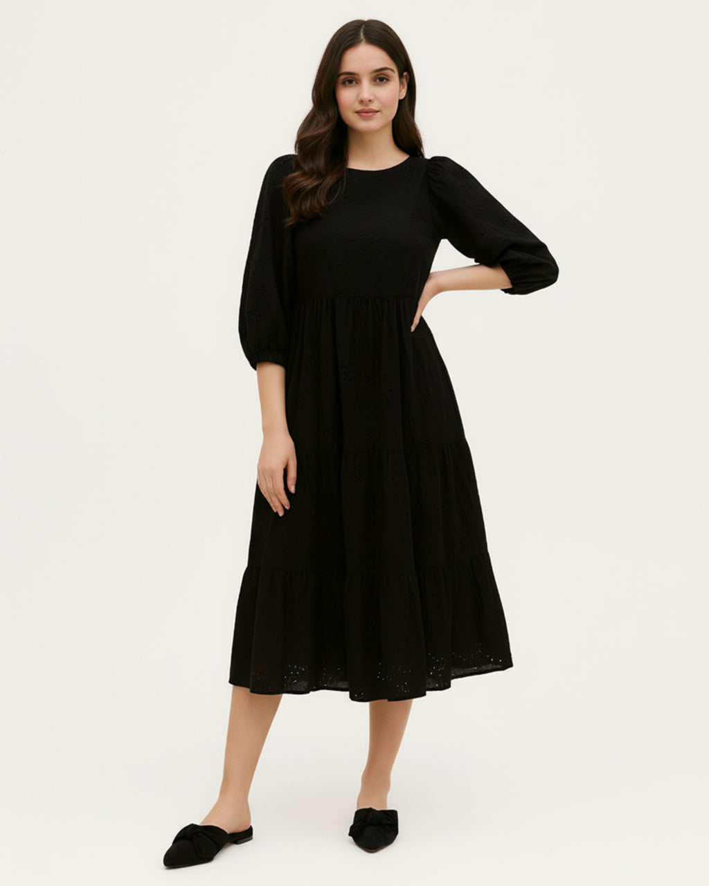 Black Chikankari Dress
