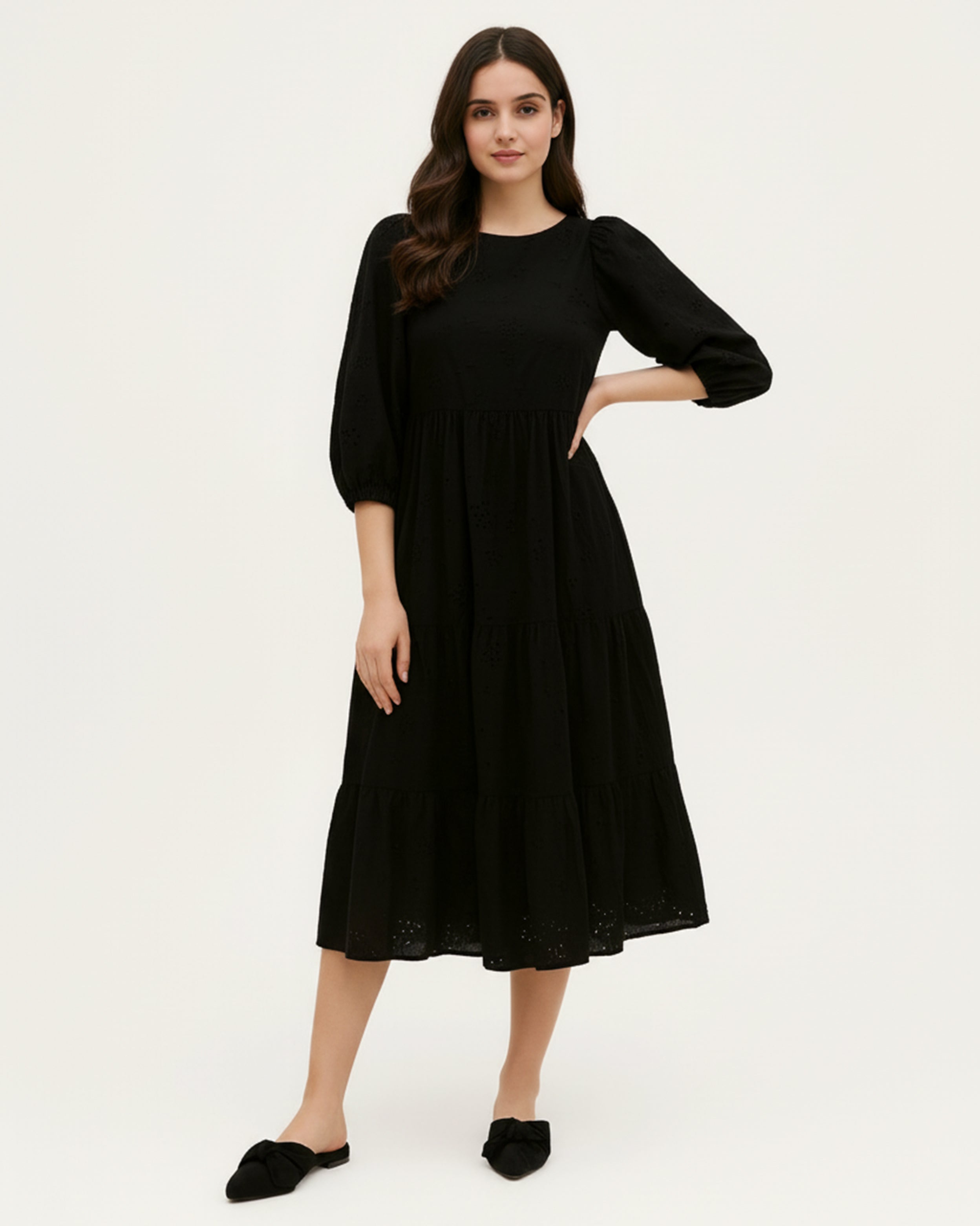 Black Chikankari Dress
