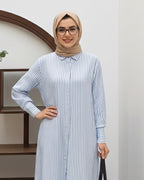 Blue Lining Long Dress