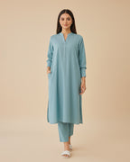2-Piece Sky Blue Ready to Wear Dress