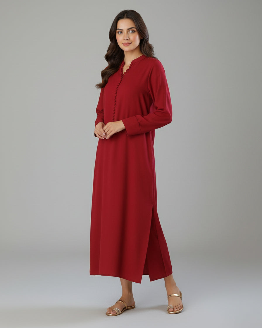 2-Piece Sky Maroon Ready to Wear Dress