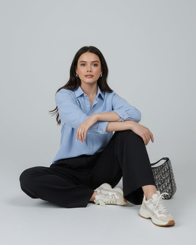 Button Down Shirt Sky Blue