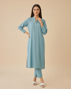 2-Piece Sky Blue Ready to Wear Dress