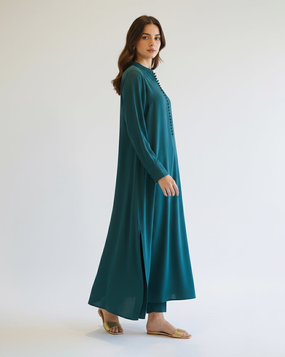 2-Piece Sea Green Ready to Wear Dress