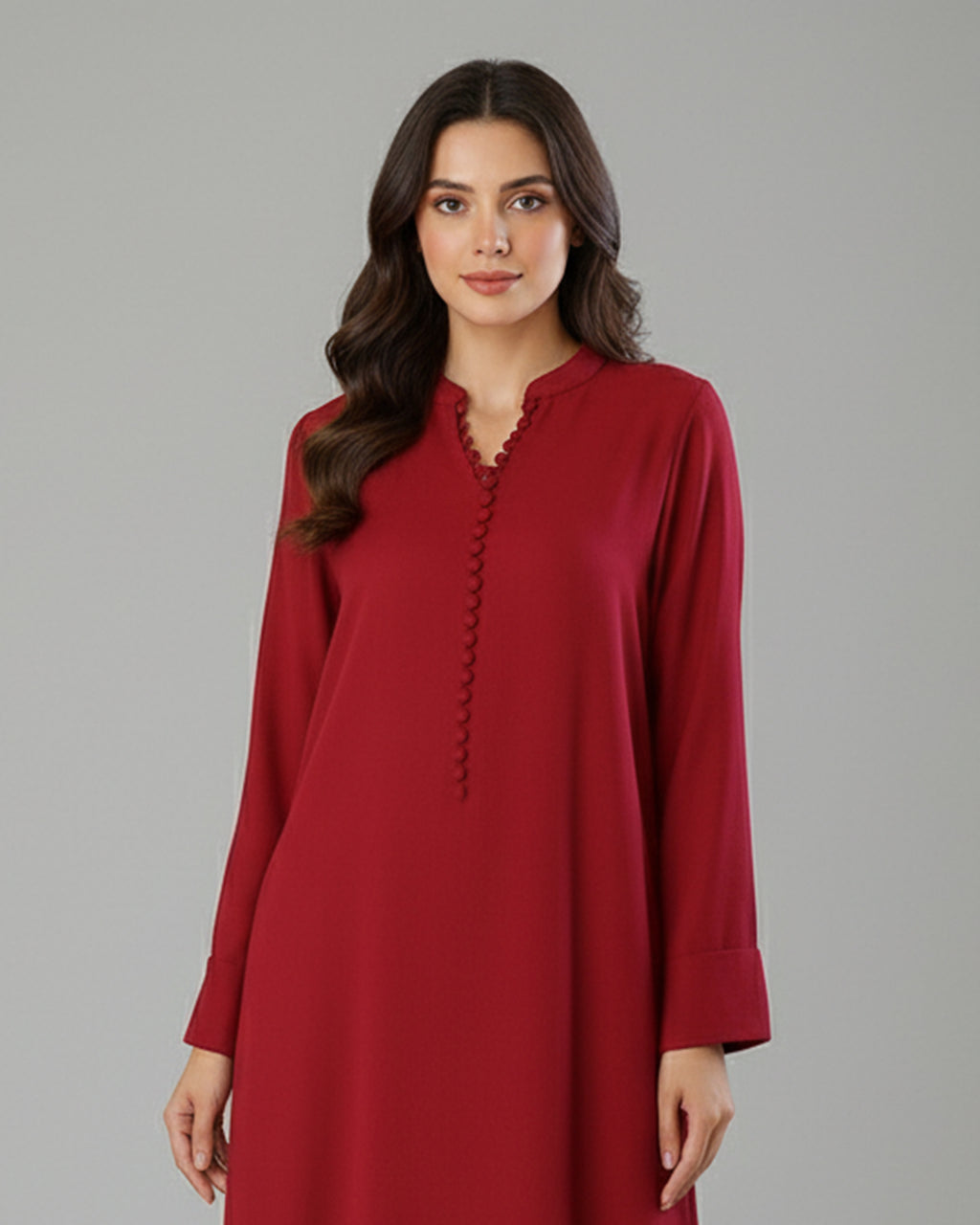 2-Piece Sky Maroon Ready to Wear Dress