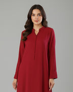 2-Piece Sky Maroon Ready to Wear Dress